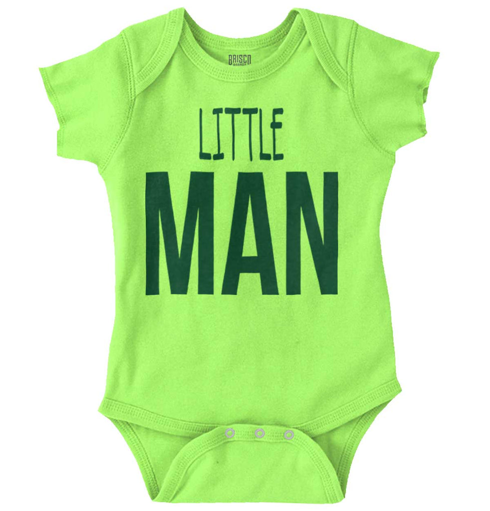 Little Man Romper Bodysuit-Direct To Garment Print-Brisco Baby