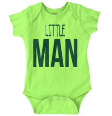 Little Man Romper Bodysuit-Direct To Garment Print-Brisco Baby