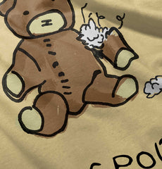 Ripped Teddy Bear Romper Bodysuit-Direct To Garment Print-Brisco Baby