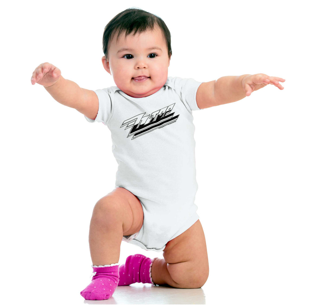 Eighties ZZ Top Romper Bodysuit-Direct To Garment Print-Brisco Baby