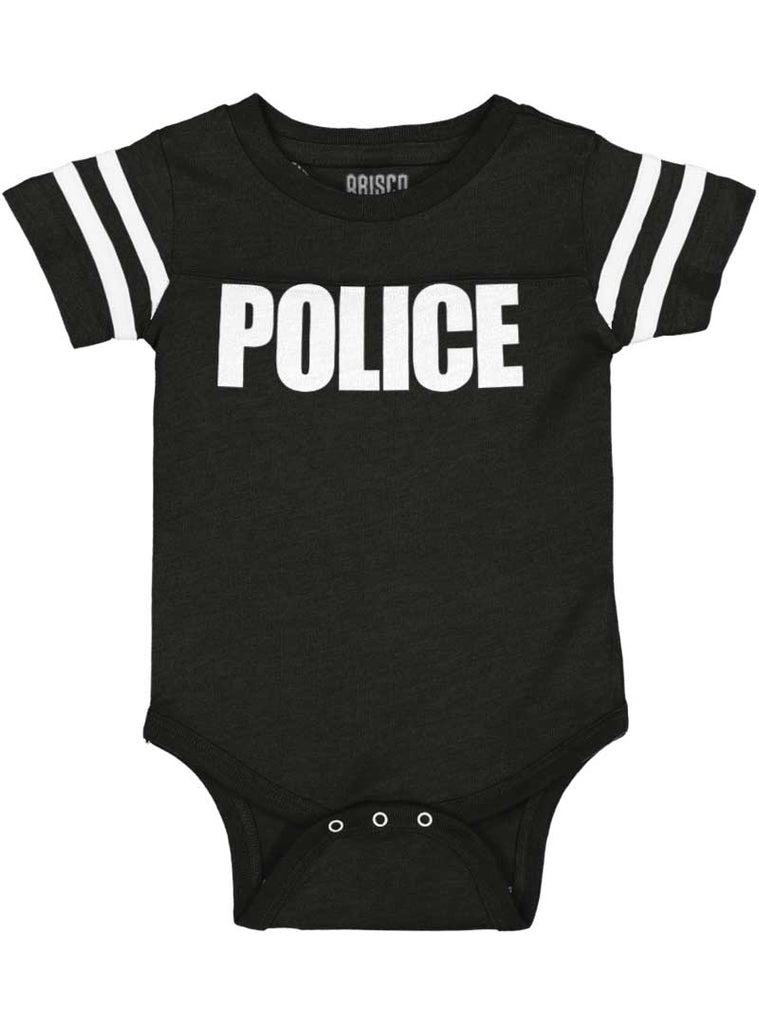 Police Force Football Romper Bodysuit-Direct To Garment Print-Brisco Baby