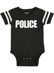 Police Force Football Romper Bodysuit-Direct To Garment Print-Brisco Baby