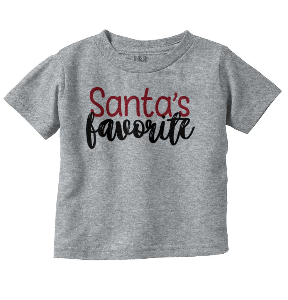 Santa's Favorite Infant Toddler T Shirt-Direct To Garment Print-Brisco Baby