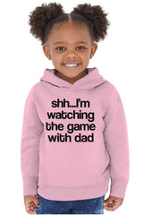 Watching the Game Toddler Pullover Hoodie-Direct To Garment Print-Brisco Baby