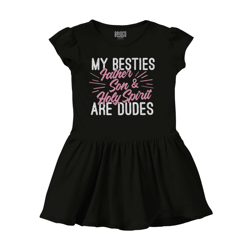 Father Son Spirit Solid Baby Infant Dress-Direct To Garment Print-Brisco Baby