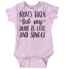 Aunt is Single Romper Bodysuit-Direct To Garment Print-Brisco Baby