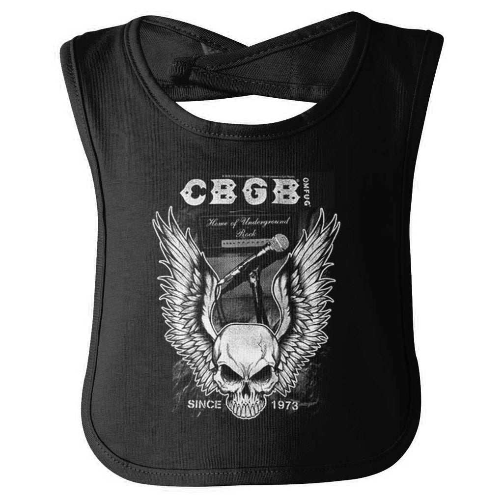 CBGB Wings Infant Baby Bib-Direct To Garment Print-Brisco Baby