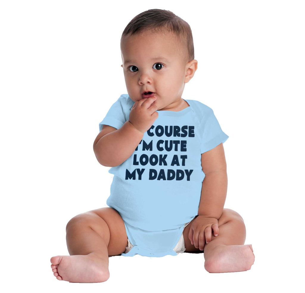I'm Cute Romper Bodysuit-Direct To Garment Print-Brisco Baby
