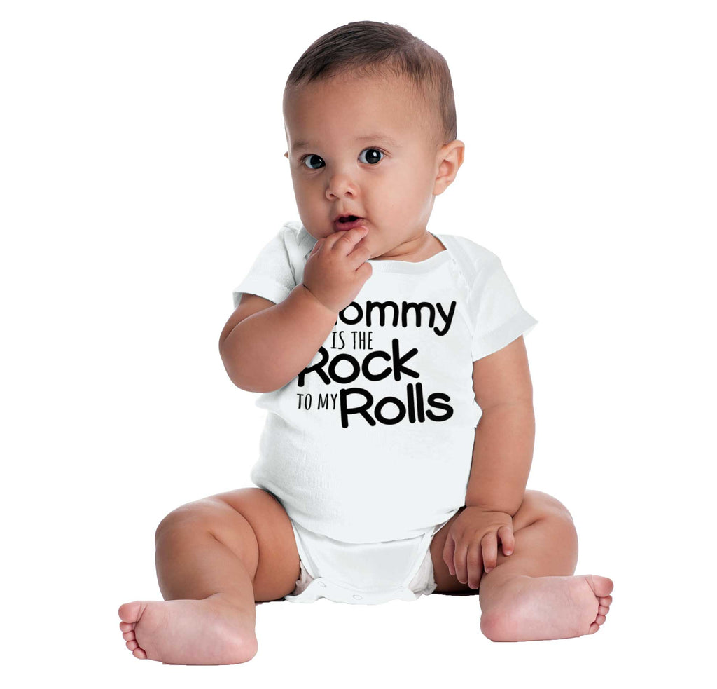 Rock To My Rolls Romper Bodysuit-Direct To Garment Print-Brisco Baby