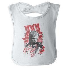 Vintage Billy Idol Infant Baby Bib-Direct To Garment Print-Brisco Baby