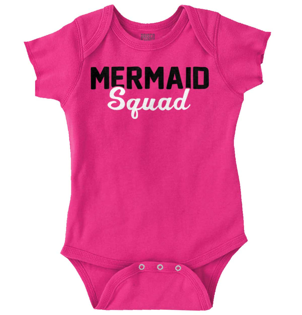 Mermaid Squad Romper Bodysuit-Direct To Garment Print-Brisco Baby