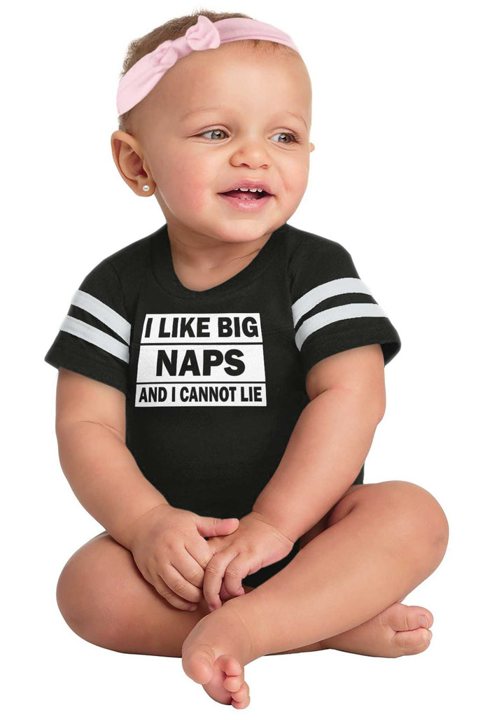 Big Naps Football Romper Bodysuit-Direct To Garment Print-Brisco Baby