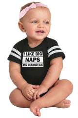 Big Naps Football Romper Bodysuit-Direct To Garment Print-Brisco Baby