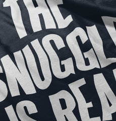 Snuggle Is Real Romper Bodysuit-Direct To Garment Print-Brisco Baby