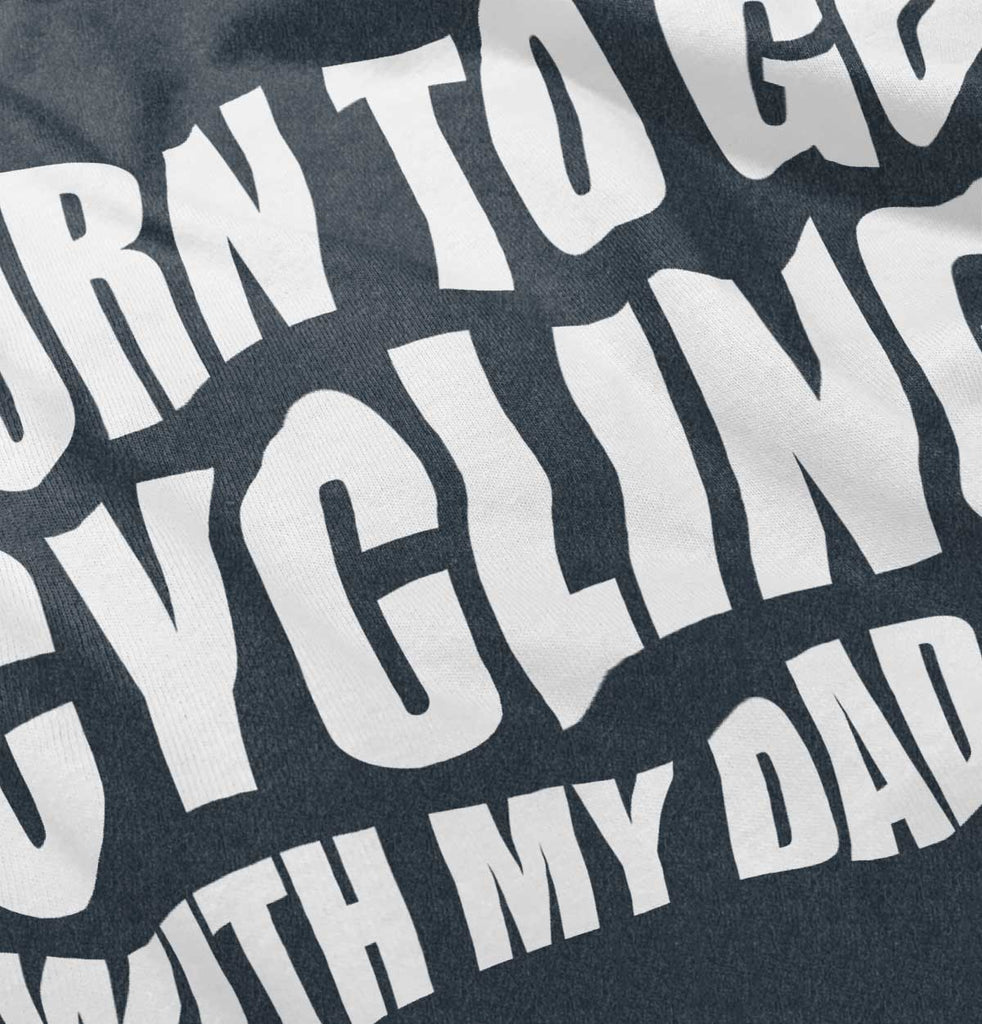 Cycling With Daddy Toddler Football Jersey Tee-Direct To Garment Print-Brisco Baby