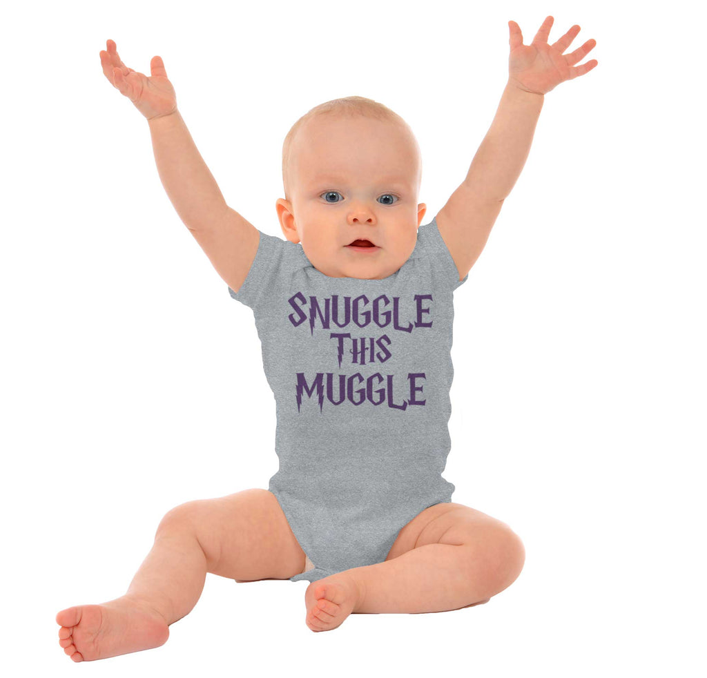 Snuggle This Muggle Romper Bodysuit-Direct To Garment Print-Brisco Baby