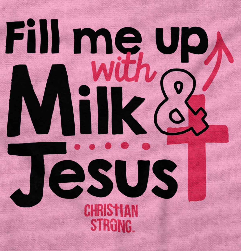 Milk And Jesus Infant Baby Bib-Direct To Garment Print-Brisco Baby