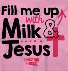 Milk And Jesus Infant Baby Bib-Direct To Garment Print-Brisco Baby