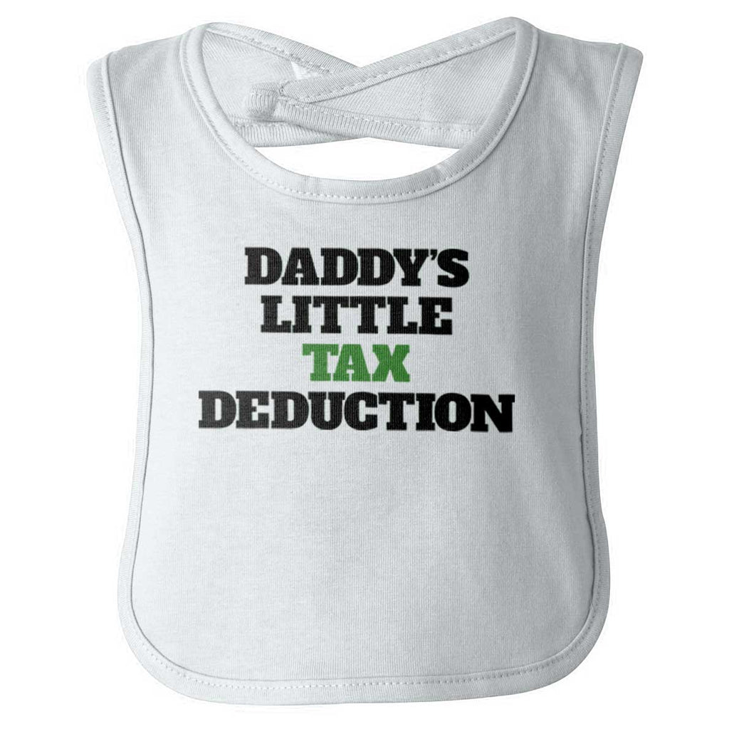 Dads Tax Deduction Infant Baby Bib-Direct To Garment Print-Brisco Baby
