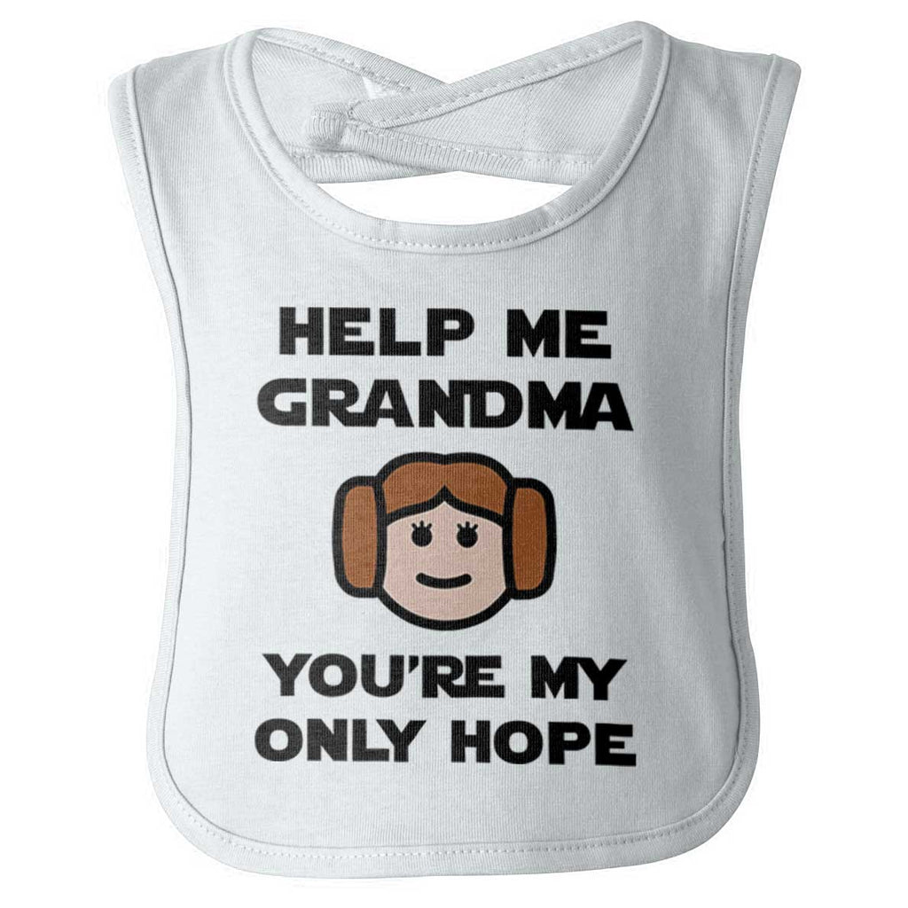 Grandma My Only Hope Infant Baby Bib-Direct To Garment Print-Brisco Baby