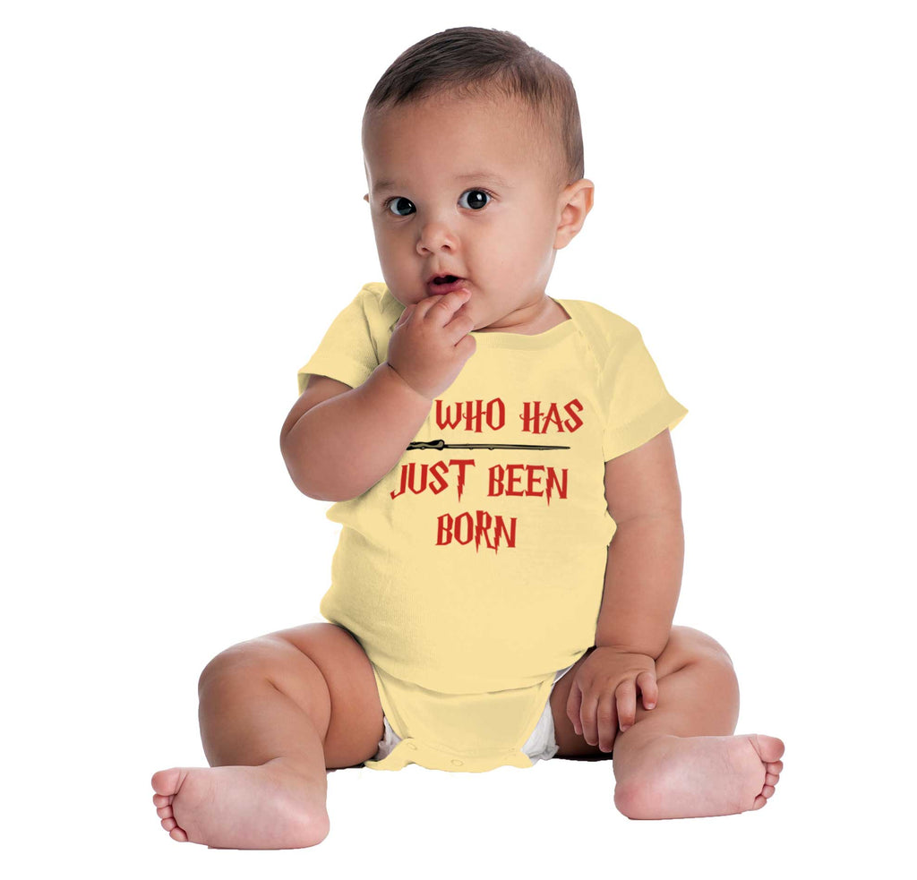 He Who Just Been Born Romper Bodysuit-Direct To Garment Print-Brisco Baby