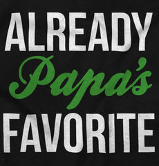 Already Papa's Favorite Infant Baby Bib-Direct To Garment Print-Brisco Baby