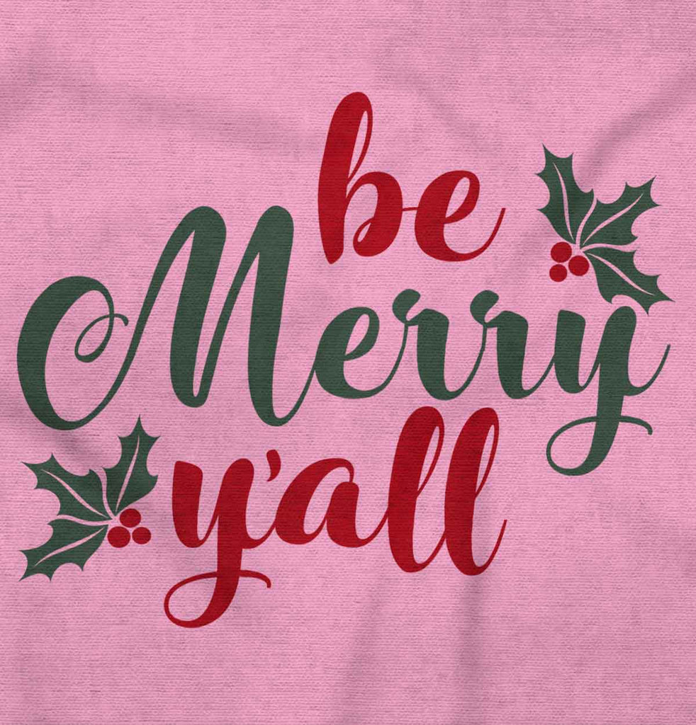Be Merry Y'all Infant Baby Bib-Direct To Garment Print-Brisco Baby