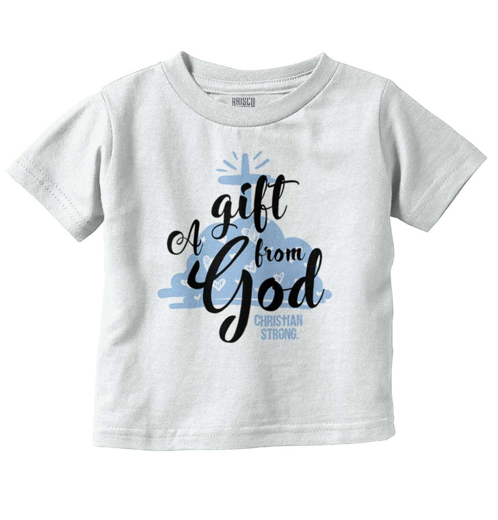 Gift From God Infant Toddler T Shirt-Direct To Garment Print-Brisco Baby