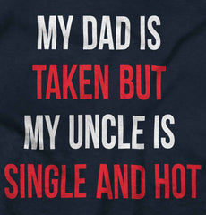 Dad Taken Uncle Sing Toddler Ruffled Trim T-Shirt-Direct To Garment Print-Brisco Baby