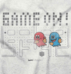 Pac-Man Ghosts Baby Ruffled Trim Romper-Direct To Garment Print-Brisco Baby