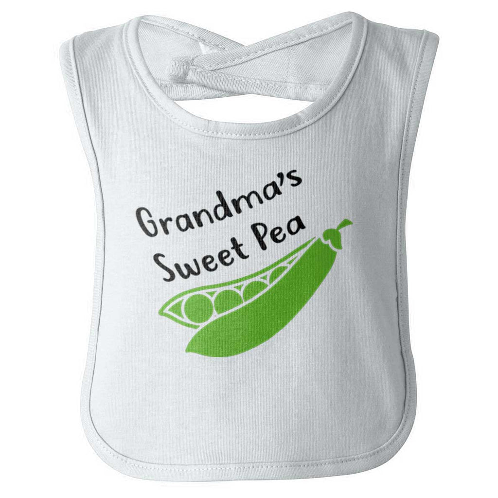 Grandma's Sweet Pea Infant Baby Bib-Direct To Garment Print-Brisco Baby