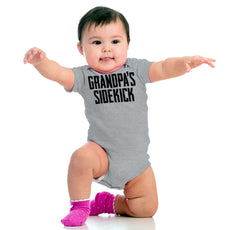 Grandpa's Sidekick Romper Bodysuit-Direct To Garment Print-Brisco Baby
