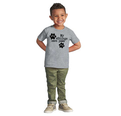 Siblings have paws Infant Toddler T Shirt-Direct To Garment Print-Brisco Baby