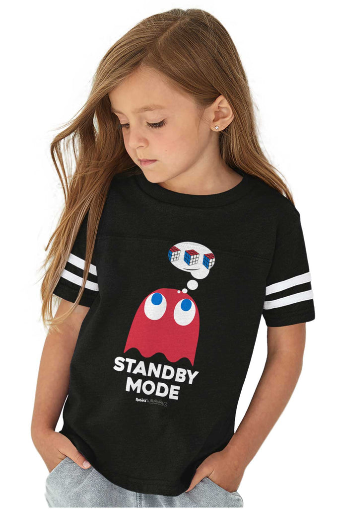 Standby Mode Toddler Football Jersey Tee-Direct To Garment Print-Brisco Baby