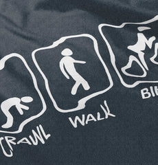 Crawl Walk Bike Toddler Football Jersey Tee-Direct To Garment Print-Brisco Baby