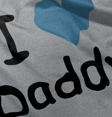 I Heart Daddy Solid Baby Pajama Top-Direct To Garment Print-Brisco Baby