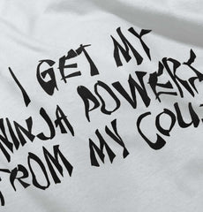 Ninja Powers From Cousin Infant Baby Bib-Direct To Garment Print-Brisco Baby