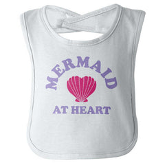 Mermaid At Heart Infant Baby Bib-Direct To Garment Print-Brisco Baby