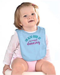 Mermaid Dancing Infant Baby Bib-Direct To Garment Print-Brisco Baby