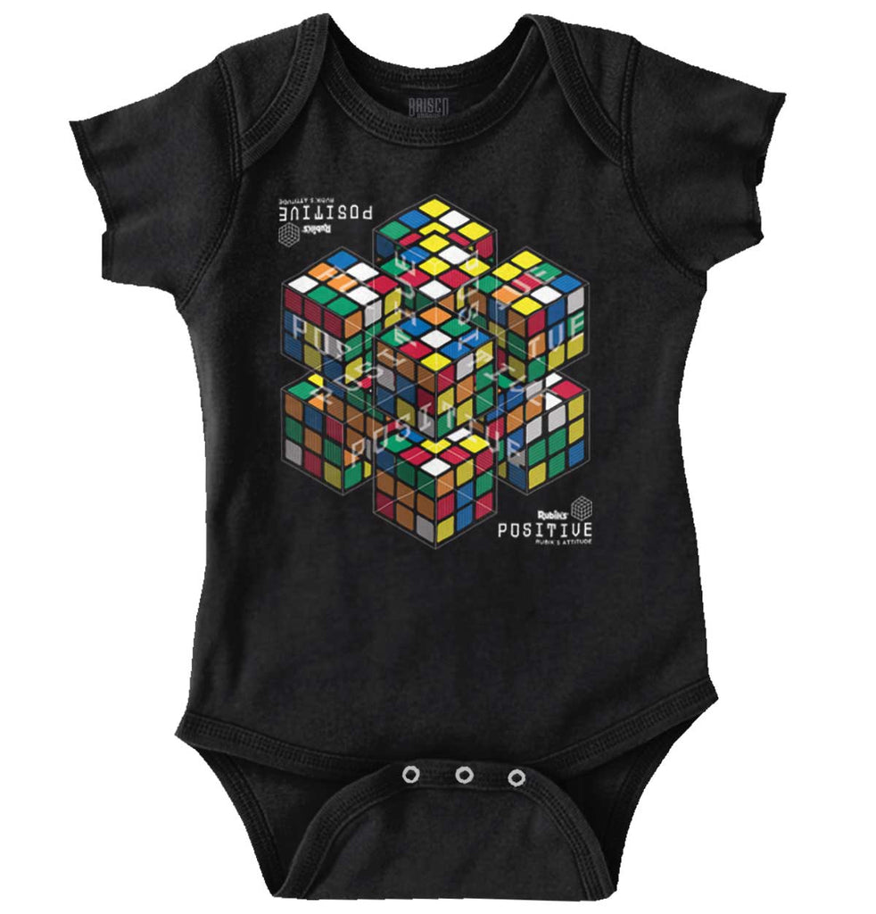 Positive Cube Romper Bodysuit-Direct To Garment Print-Brisco Baby