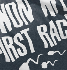 Won The Race Football Romper Bodysuit-Direct To Garment Print-Brisco Baby