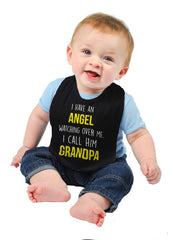 Grandpa Watching Over Me Infant Baby Bib-Direct To Garment Print-Brisco Baby