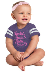 Blastin Farts Football Romper Bodysuit-Direct To Garment Print-Brisco Baby