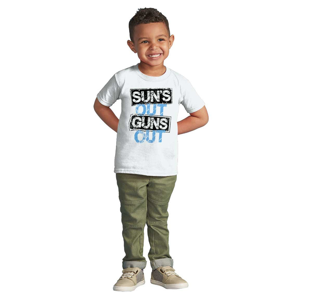 Guns Out Infant Toddler T Shirt-Direct To Garment Print-Brisco Baby