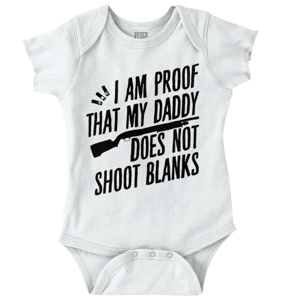 Proof Daddy Shoots Romper Bodysuit-Direct To Garment Print-Brisco Baby