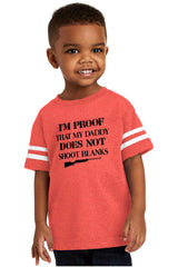Shoot Blanks Toddler Football Jersey Tee-Direct To Garment Print-Brisco Baby