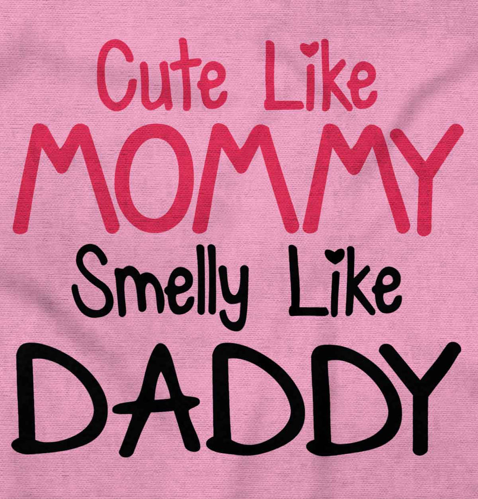 Cute Mommy Smelly Daddy Infant Baby Bib-Direct To Garment Print-Brisco Baby
