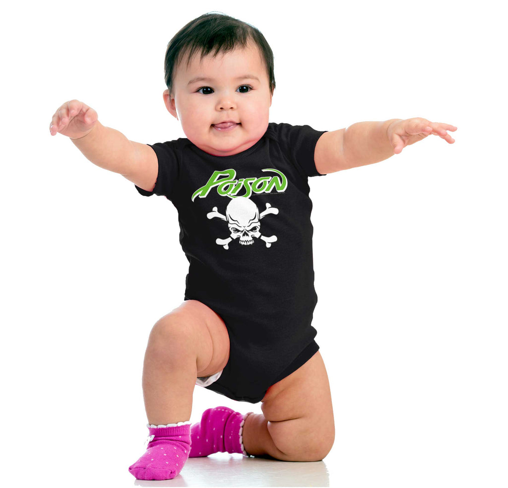 Poison Skull Romper Bodysuit-Direct To Garment Print-Brisco Baby