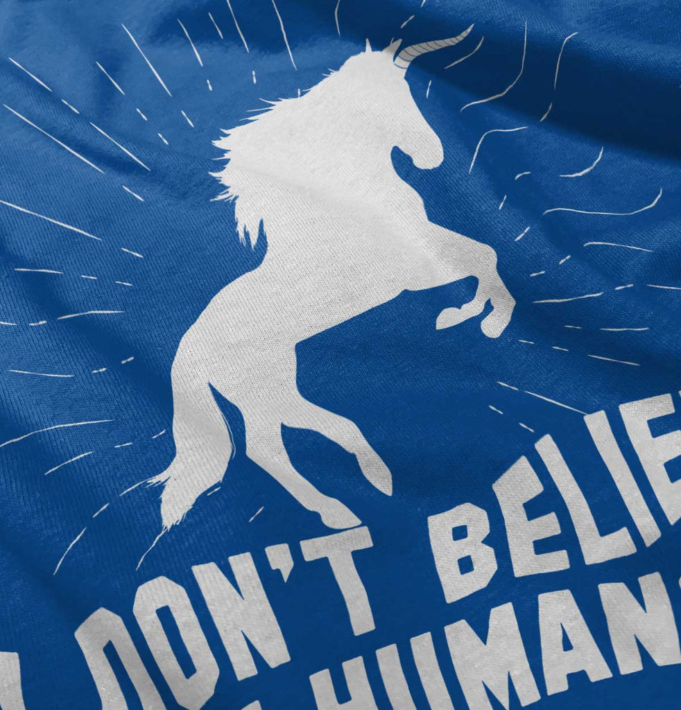 Don't Believe In Humans Romper Bodysuit-Direct To Garment Print-Brisco Baby