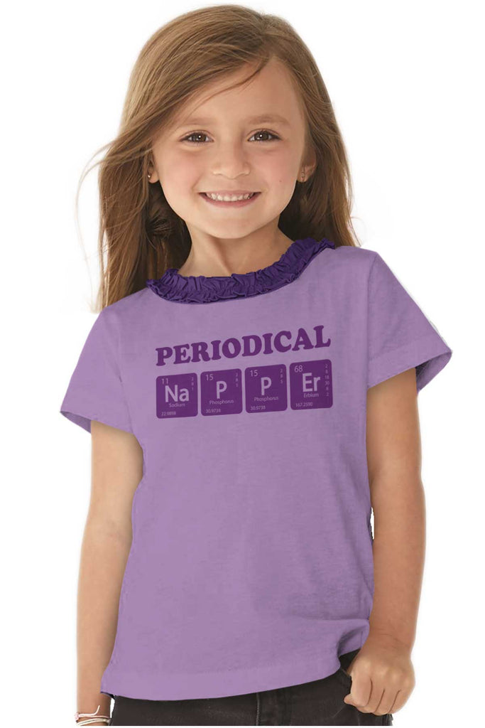 Nap Periodically Toddler Ruffled Trim T-Shirt-Direct To Garment Print-Brisco Baby